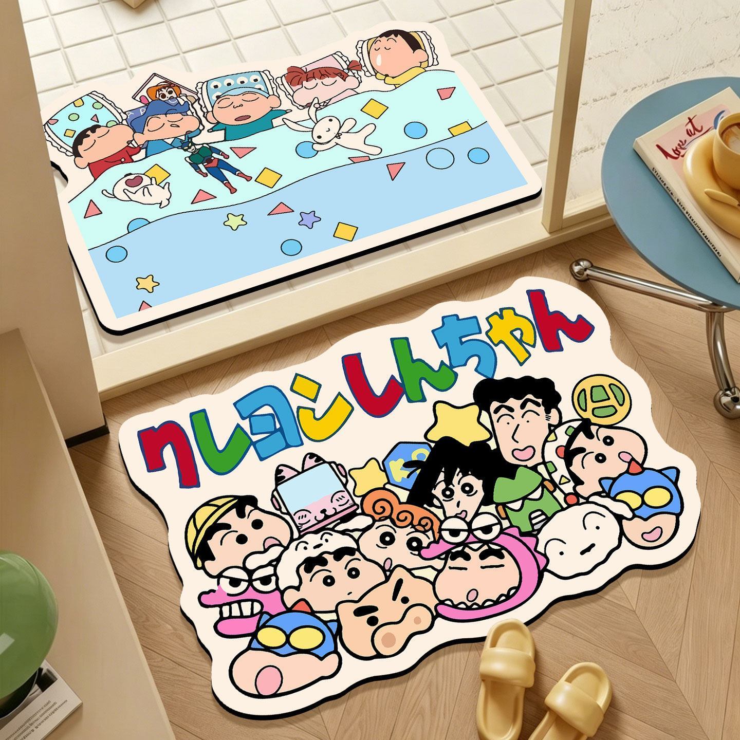 Home Bathroom Rugs - Crayon Shin‑chan Irregular Bath Mat, Cartoon