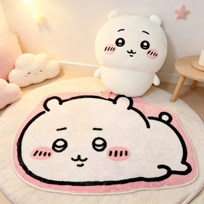 Home Bathroom Rugs - Hot Chiikawa Cartoon Rug Anime Hachiware