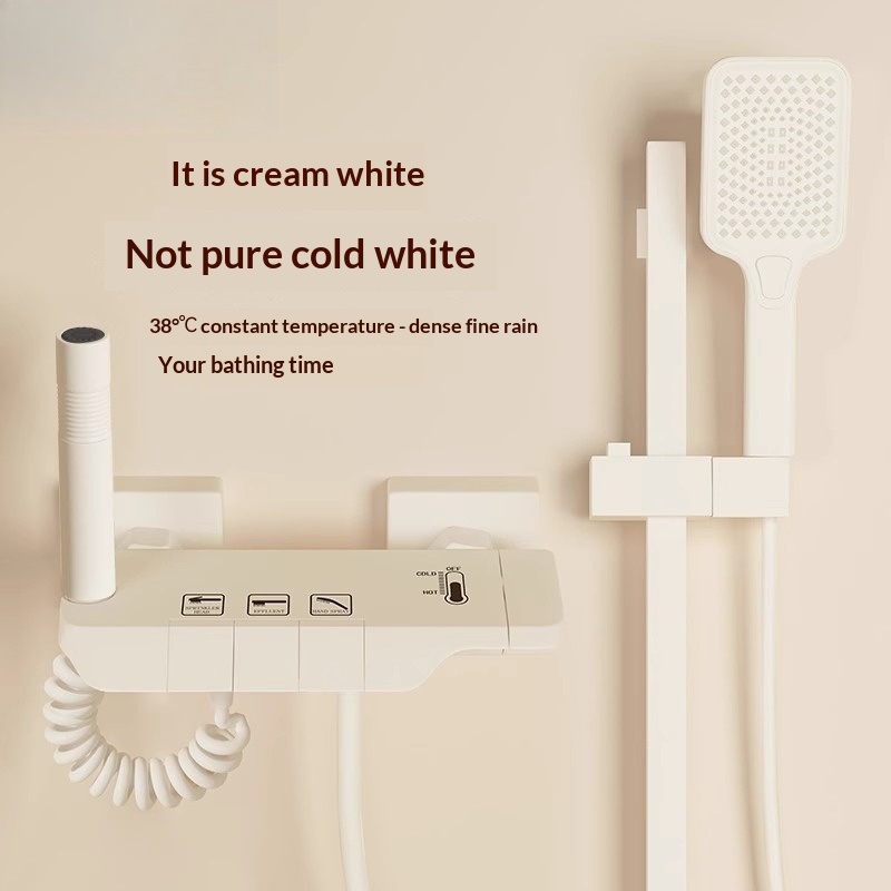 Home Bathroom Set - Creamy Easy Topless Shower Set All