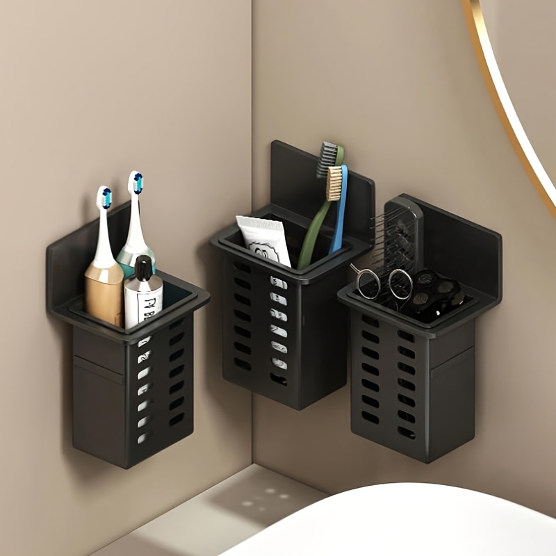 Home Essentials Bathroom Rack - 1/2 piece set of plastic wall-mounted