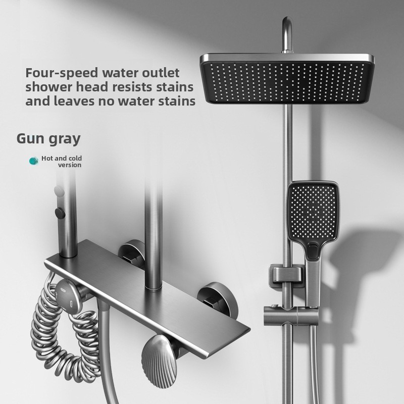 Home Bathroom Set - All Copper Gunmetal Shower Faucet Set