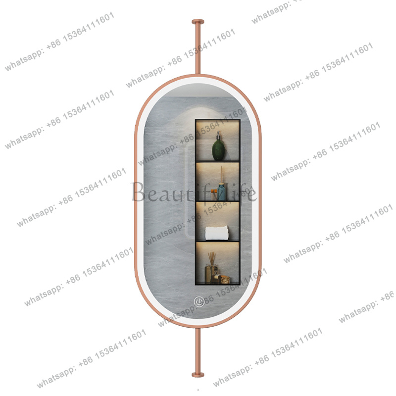 Home Bathroom Vanity - zj.Size60x90cm Ceiling Oval Hanging Mirror Modern