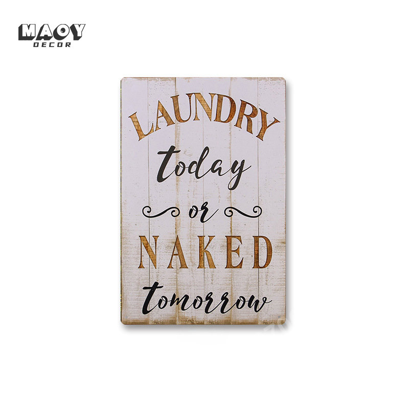 Slogan Metal Tin Sign Laundry  - огляд і ціна Home Bathroom Wall Decor