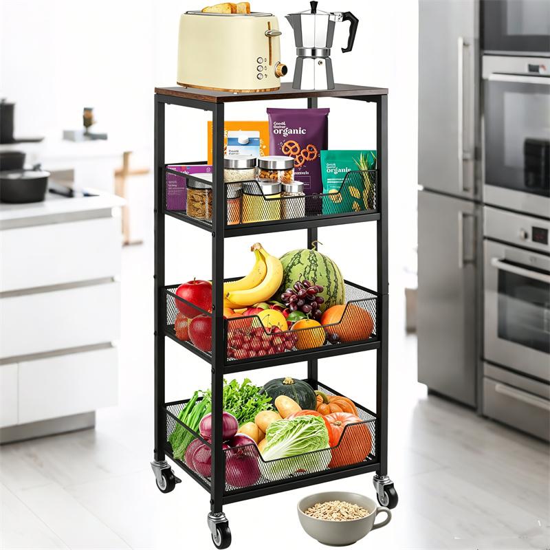 3-Tier Rolling Utility Cart St - огляд і ціна Home Bathroom Shelf