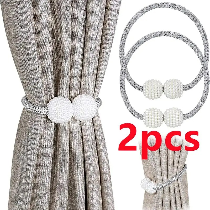 1/2PCS Pearl Magnetic Curtain  - огляд і ціна Home Bathroom Accessories
