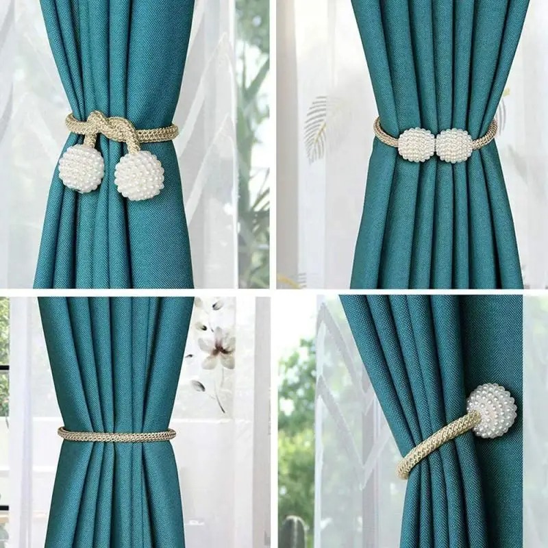 1/2PCS Pearl Magnetic Curtain  - огляд і ціна Home Bathroom Accessories