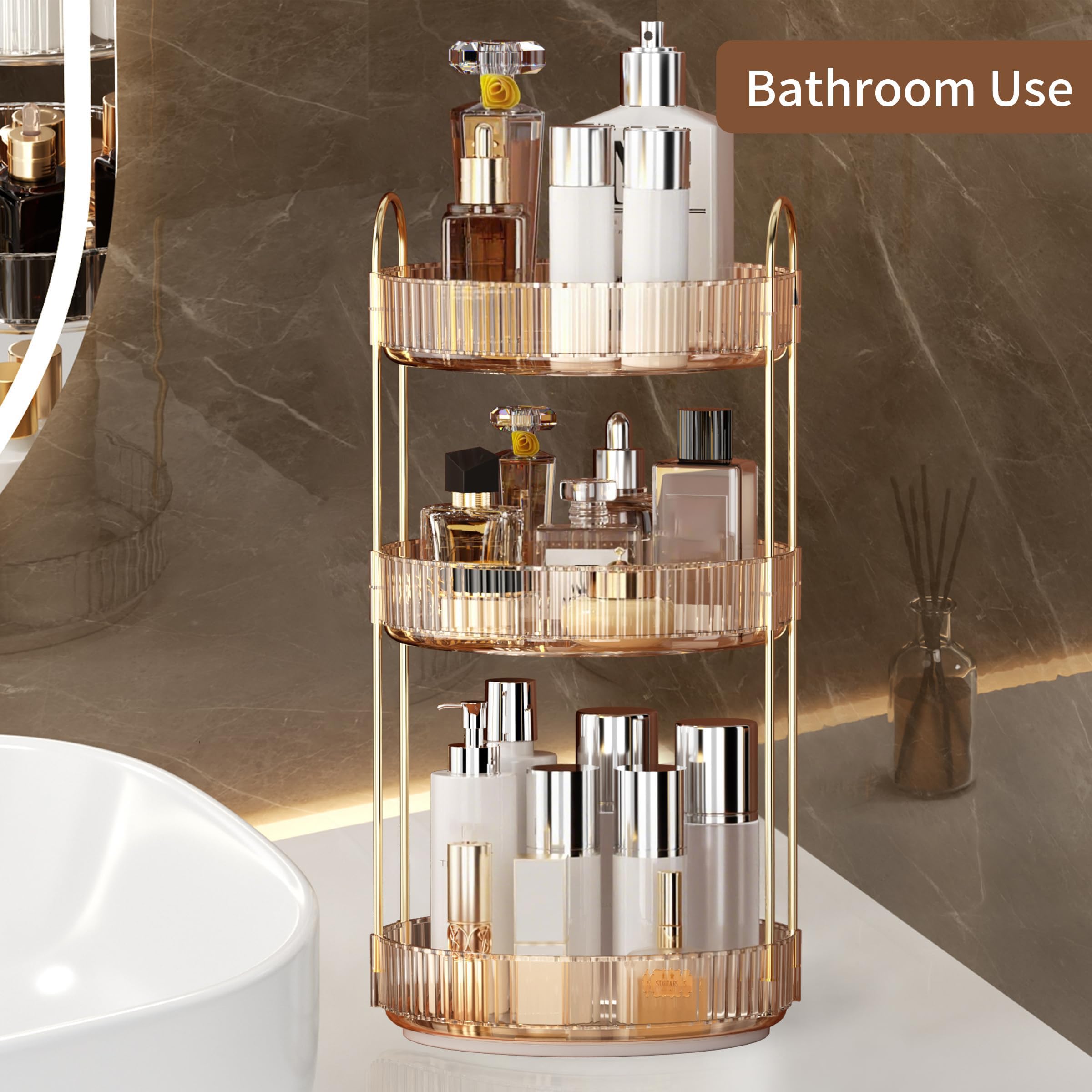 360 Rotating Makeup Organizer  - огляд і ціна Home Essentials Bathroom Rack