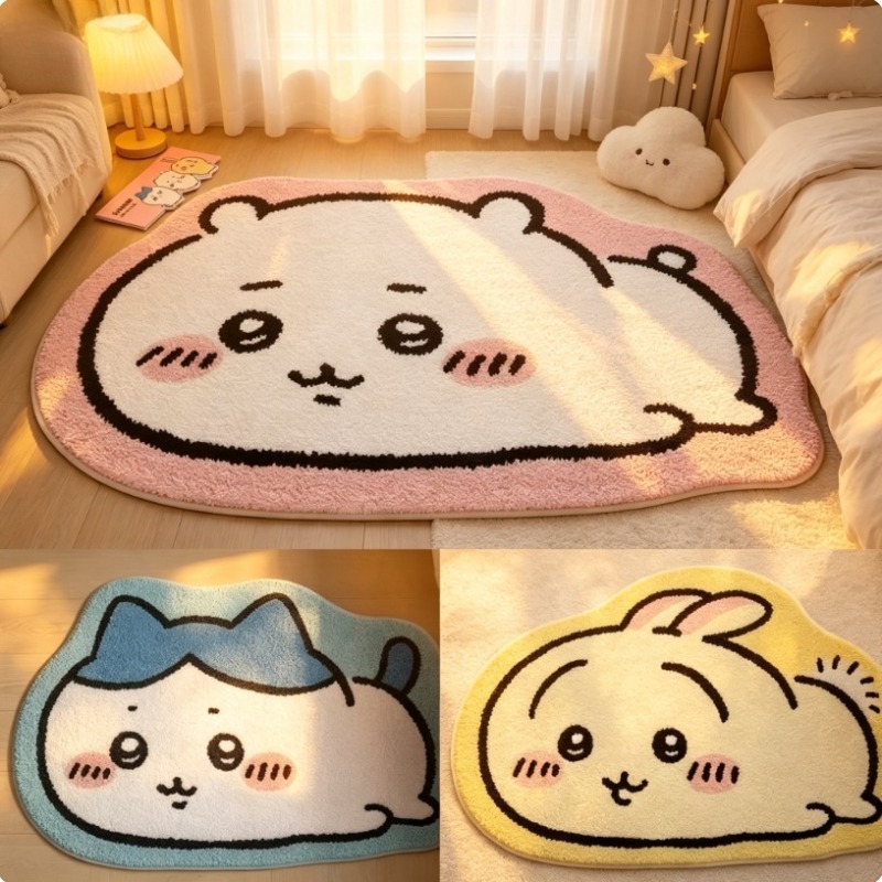 Hot Chiikawa Cartoon Rug Anime - огляд і ціна Home Bathroom Rugs
