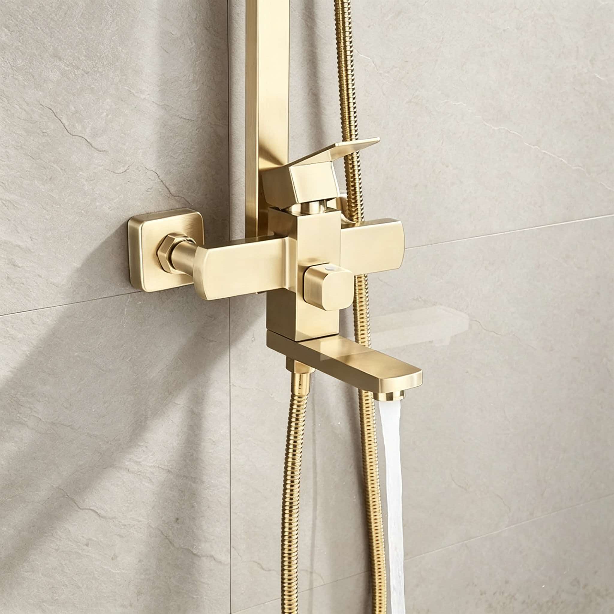 Gold shower set stainless stee - огляд і ціна Home Bathroom Set