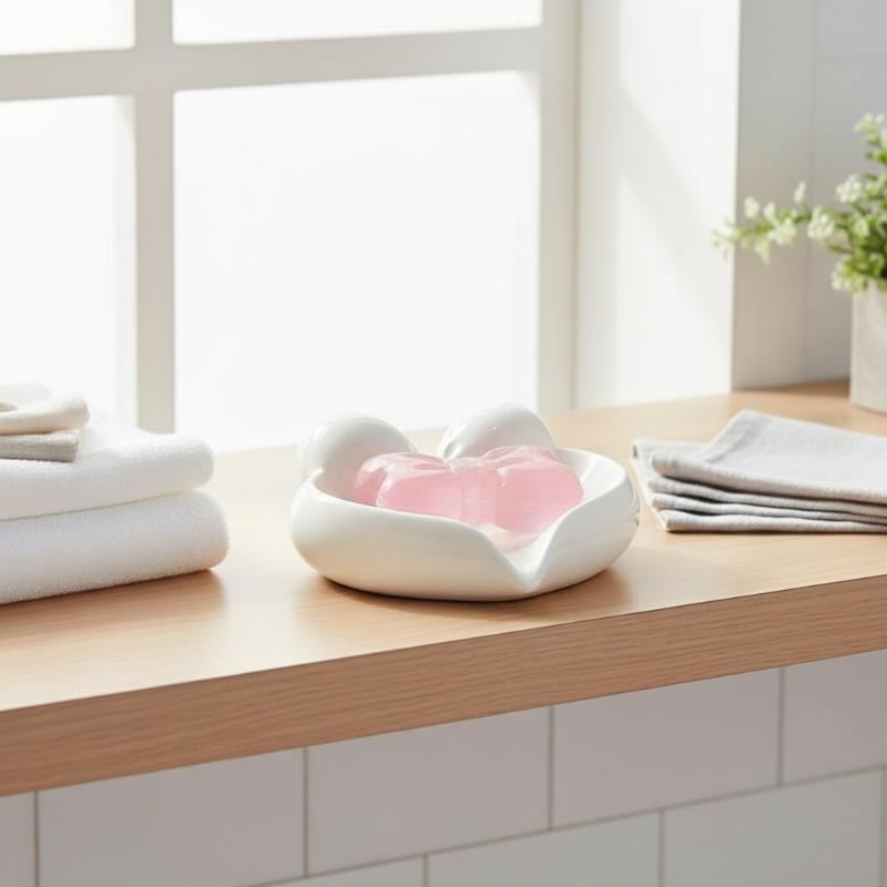 Cute Bow Heart Shaped Ceramic  - огляд і ціна Home Bathroom Vanity