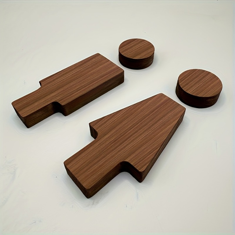2PCS Wooden Bathroom Sign for  - огляд і ціна Home Bathroom Accessories