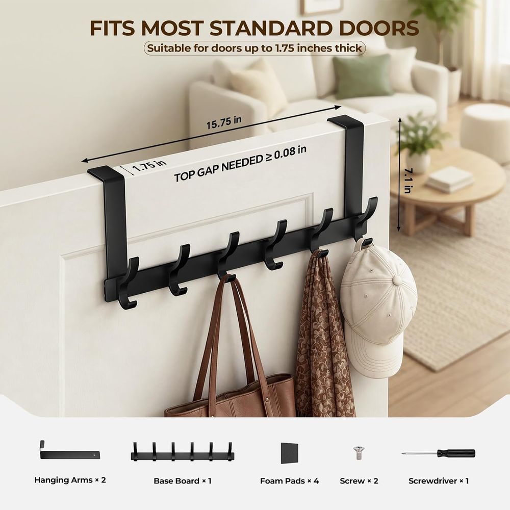 Over The Door Hooks, Door Hang - огляд і ціна Home Essentials Bathroom Rack