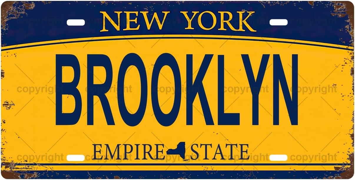 BROOKLYN Vintage Metal Tin Sig - огляд і ціна Home Bathroom Wall Decor