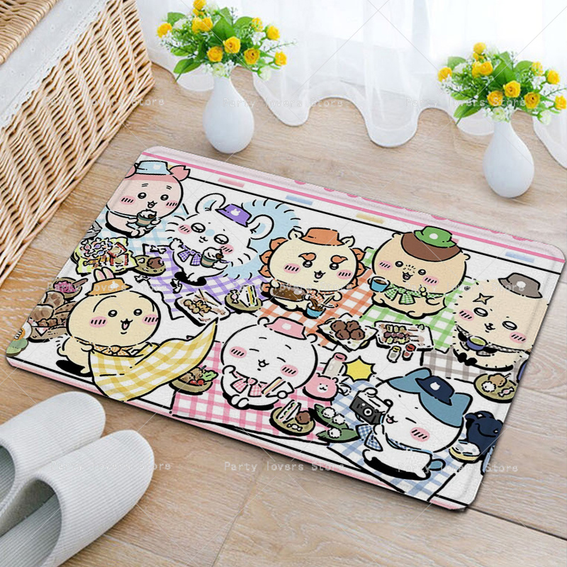 Anime Chiikawas Flannel Carpet - огляд і ціна Home Bathroom Rugs