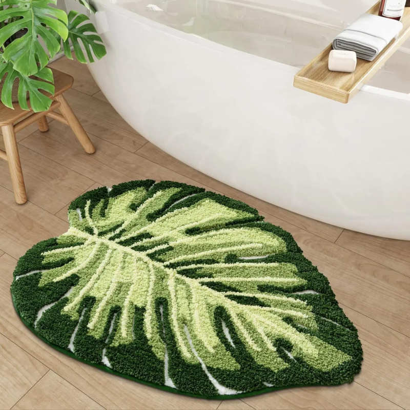 VIKAMA Small Fresh Green Leaf  - огляд і ціна Zara Home Bathroom Mat