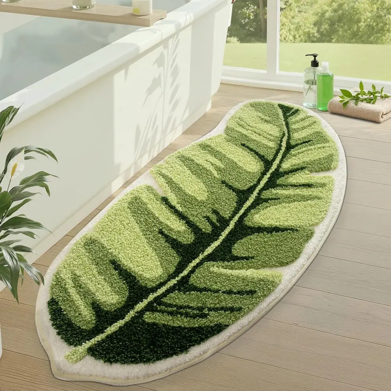 VIKAMA Small Fresh Green Leaf  - огляд і ціна Zara Home Bathroom Mat