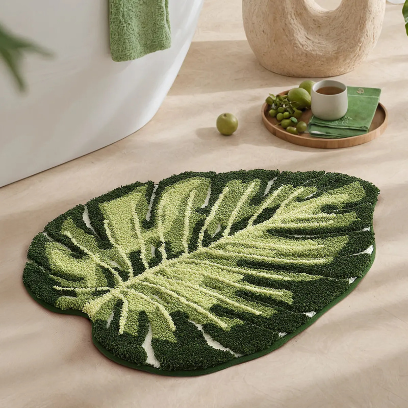 VIKAMA Small Fresh Green Leaf  - огляд і ціна Zara Home Bathroom Mat
