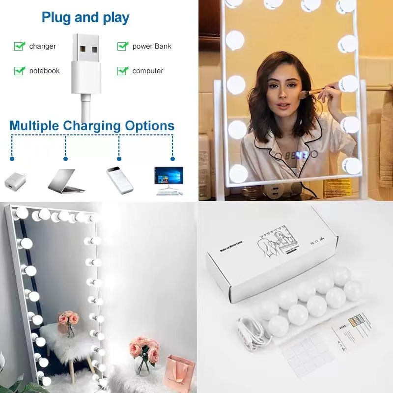 LED Light Paste Mirror Makeup  - огляд і ціна Home Bathroom Vanity