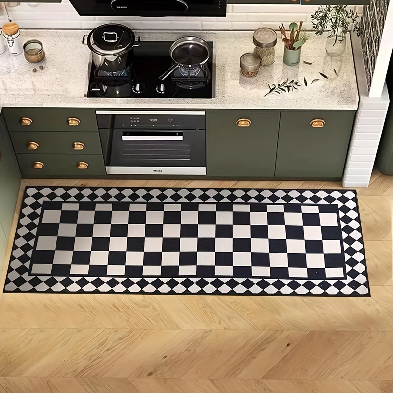 VIKAMA Black White Checkered A - огляд і ціна Home Bathroom Rugs