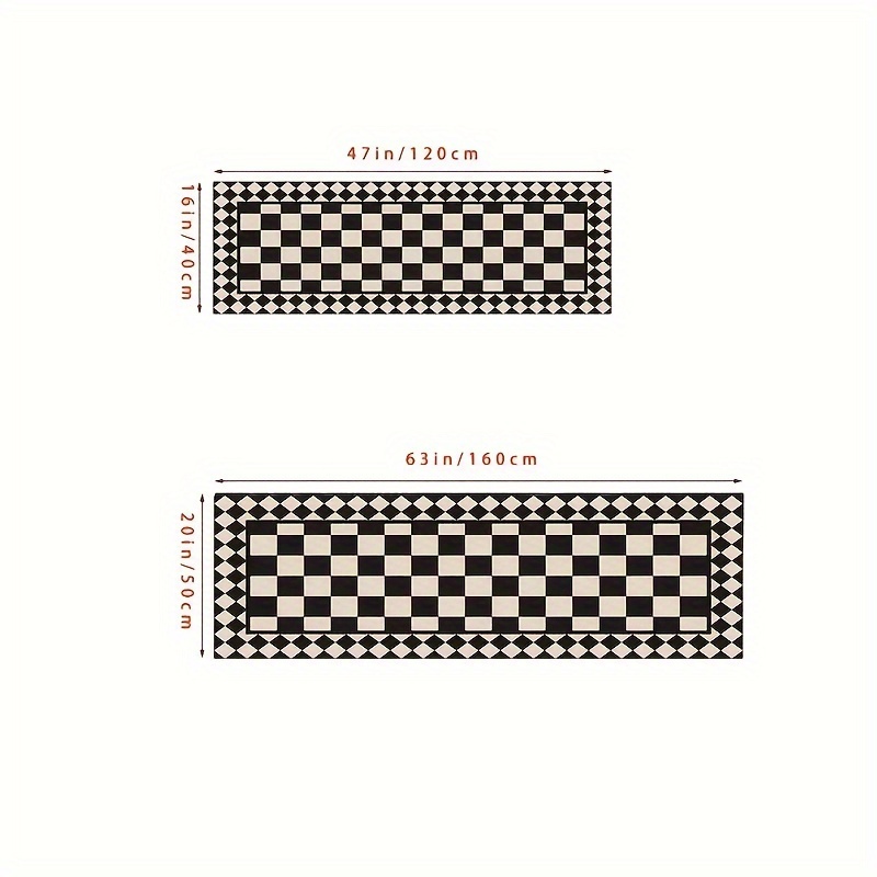 VIKAMA Black White Checkered A - огляд і ціна Home Bathroom Rugs