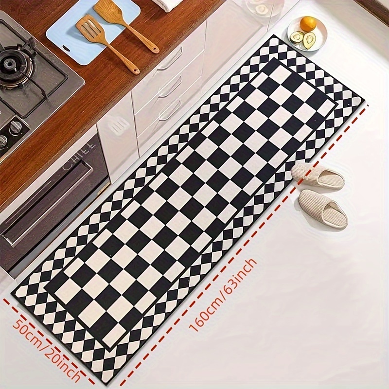 VIKAMA Black White Checkered A - огляд і ціна Home Bathroom Rugs