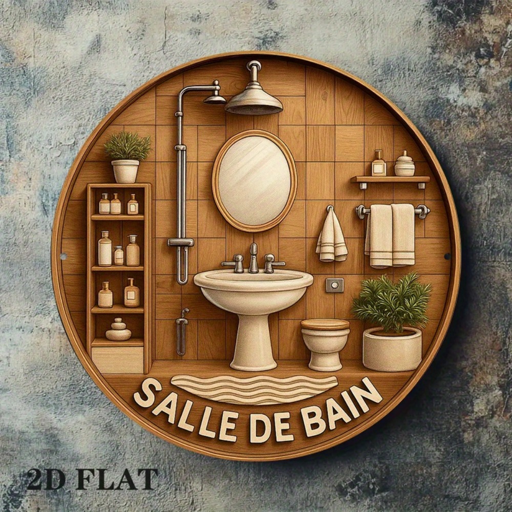 CIFBUY Retro French Bathroom R - огляд і ціна Home Bathroom Wall Decor