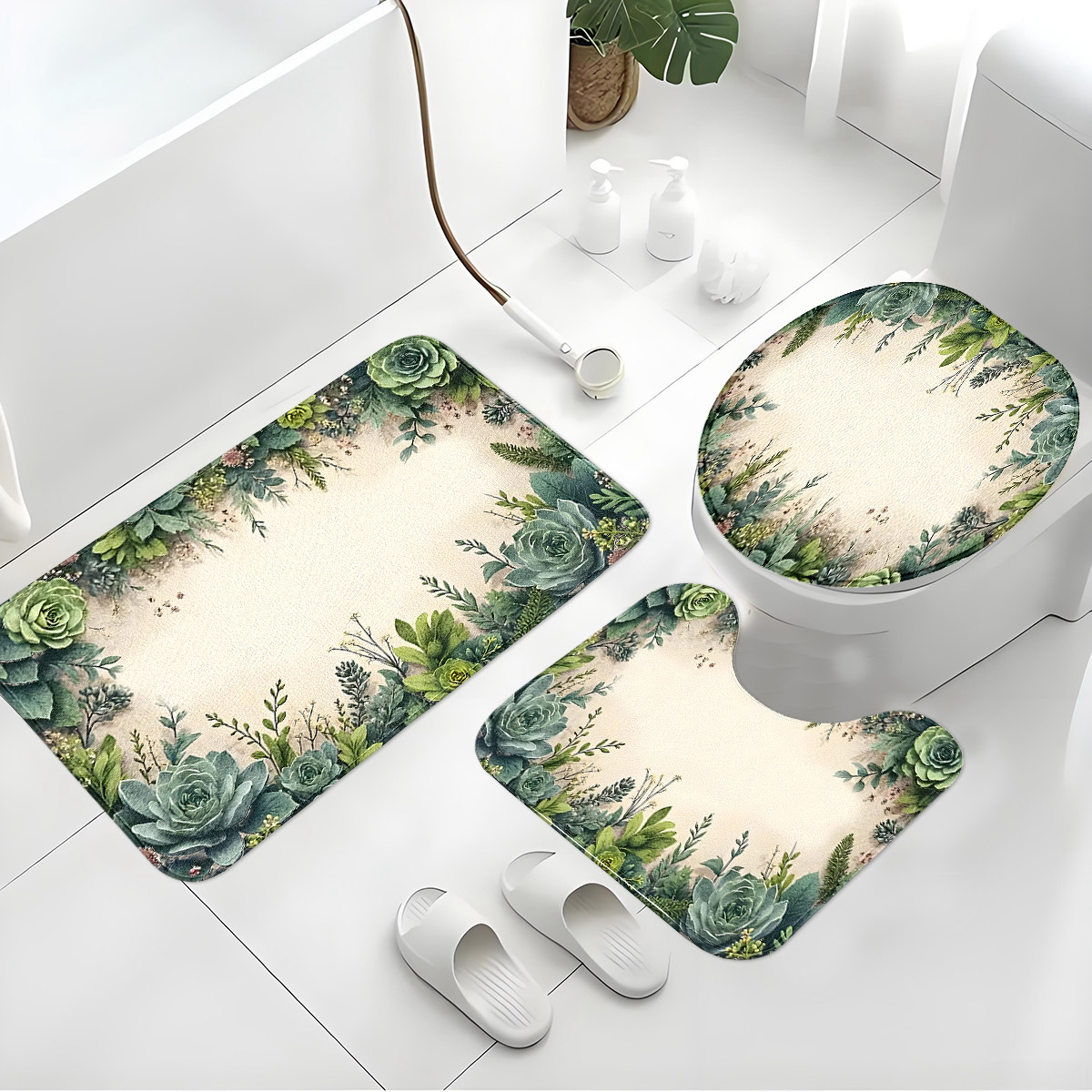 Retro Succulent Bathroom Three - огляд і ціна Zara Home Bathroom Mat