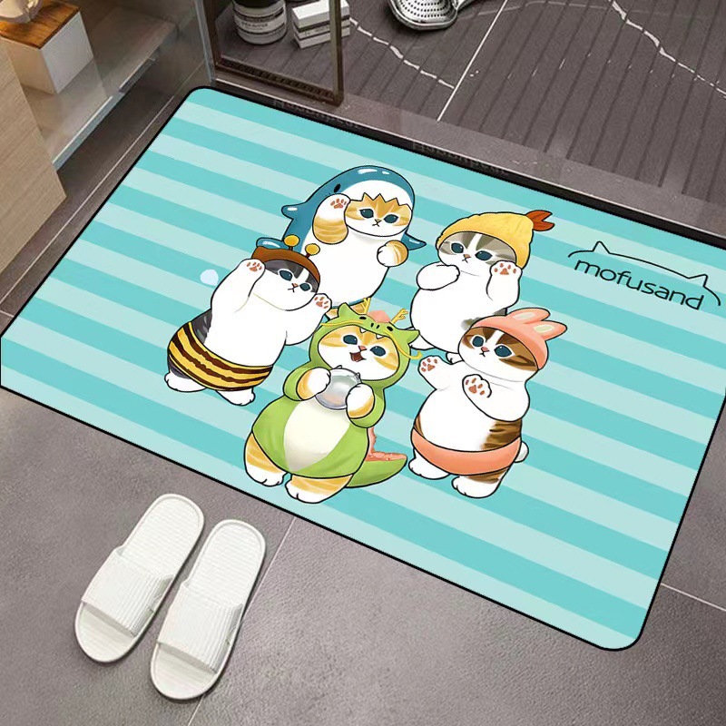 Mofusand Cartoon Diatom Mud Ab - огляд і ціна Home Bathroom Rugs