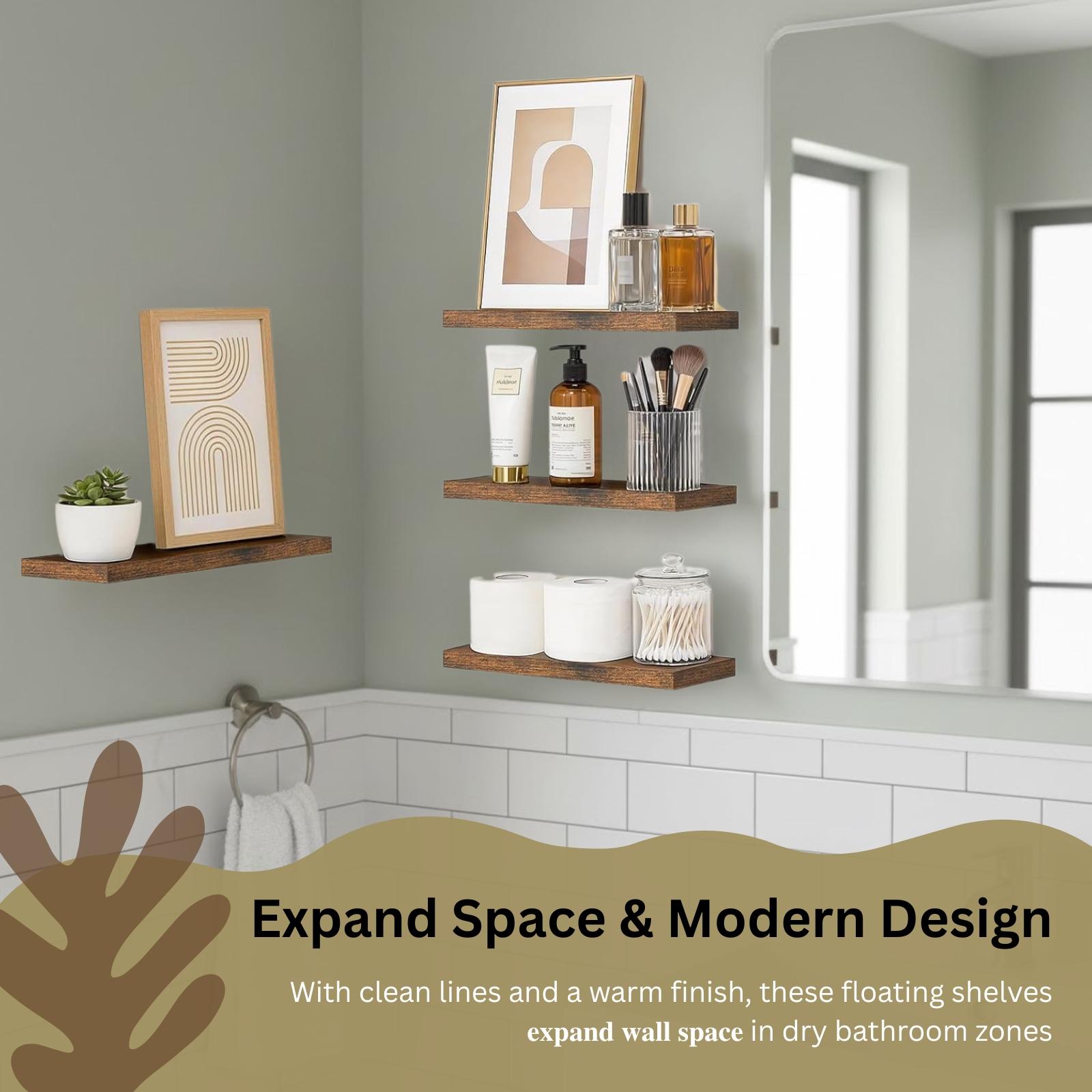 4Pcs Floating Shelves Wall Mou - огляд і ціна Home Bathroom Shelf