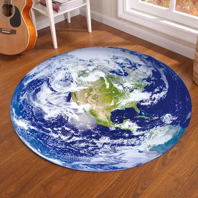 Galaxy Earth Moon Round Carpet - огляд і ціна Home Bathroom Rugs