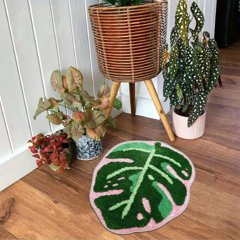 VIKAMA Pink Tropical Leaf Plus - огляд і ціна Zara Home Bathroom Mat