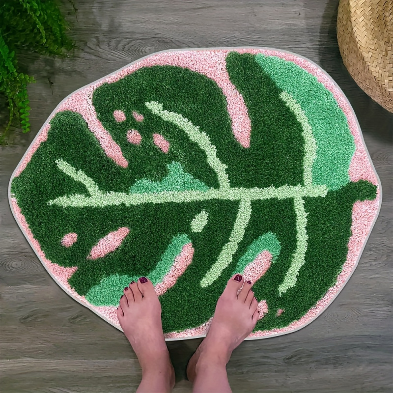 VIKAMA Pink Tropical Leaf Plus - огляд і ціна Zara Home Bathroom Mat